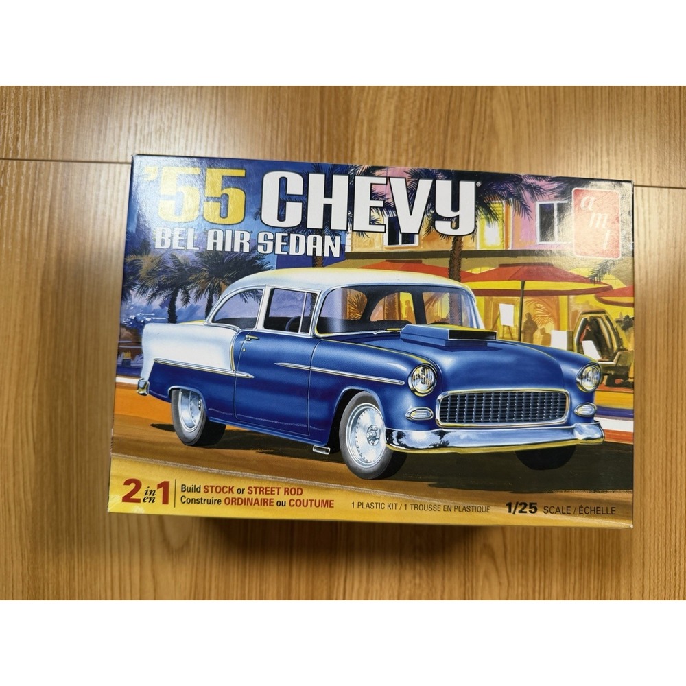 AMT 1955 Chevy Bel Air Sedan 2 in 1 Plastic Model Kit 1/25 Started